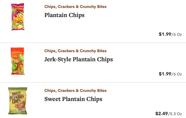 Plantain Chips(炸青蕉片)