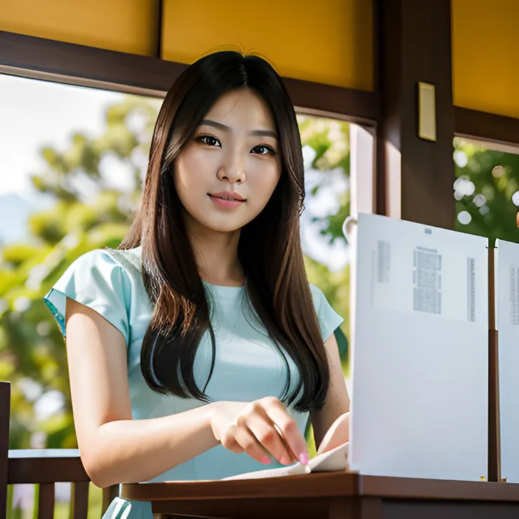 AI圖片,正在投票的台灣人。