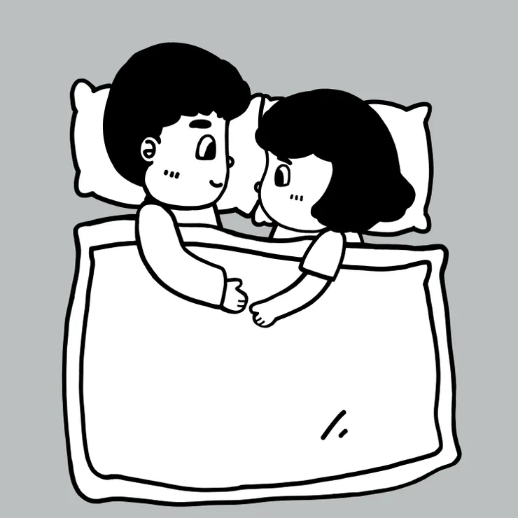 第一晚跟小央睡在一起