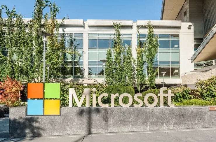 來到微軟園區一定要在此處拍照打卡。（圖 by Vina)