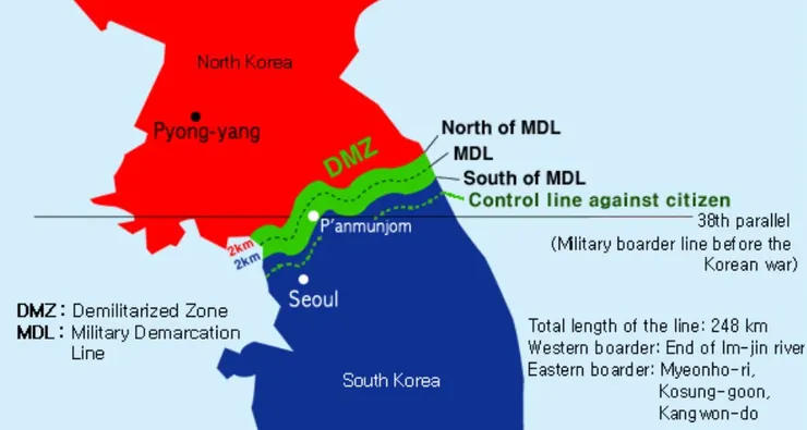 The Demilitarized Zone, DMZ（來源：Panmunjom Travel Center）