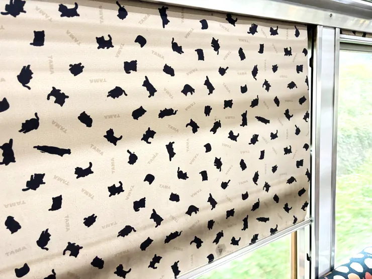 遮陽簾也是小玉的剪影圖（自行拍攝）