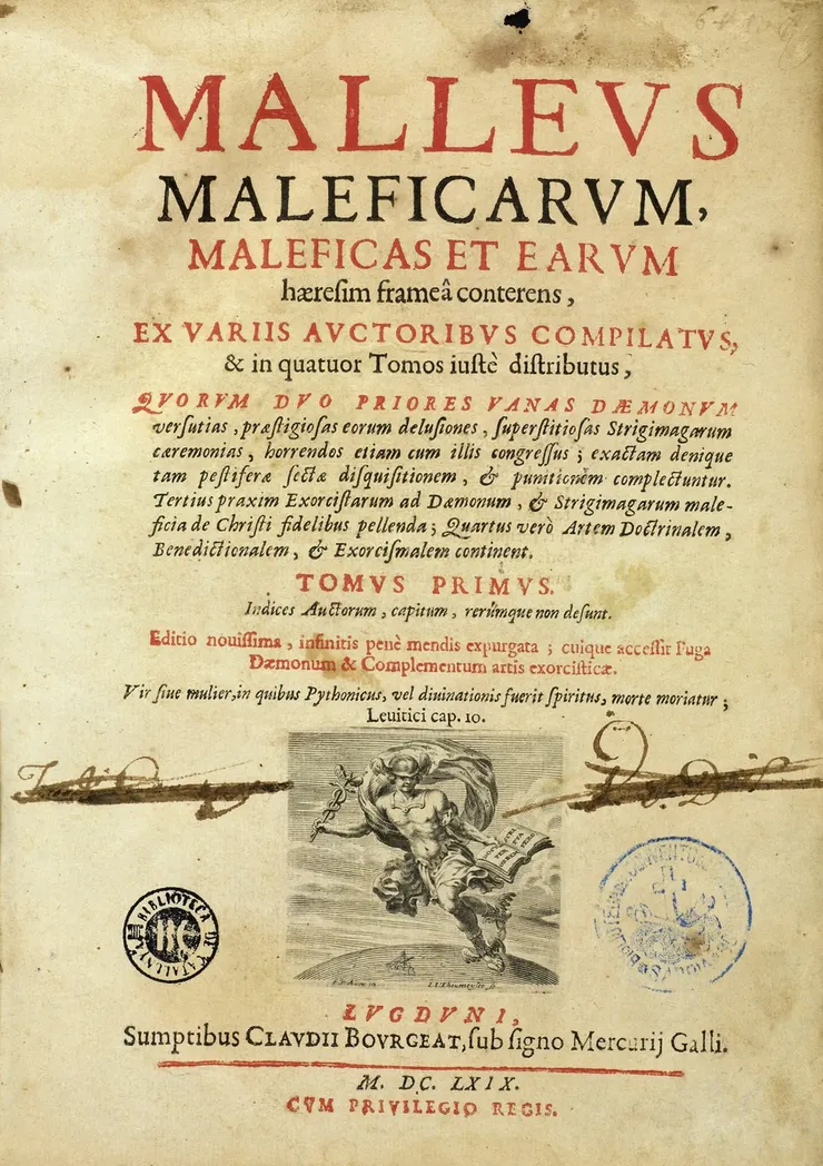 《女巫之槌》(Malleus Maleficarum), 1669年版本,里昂。