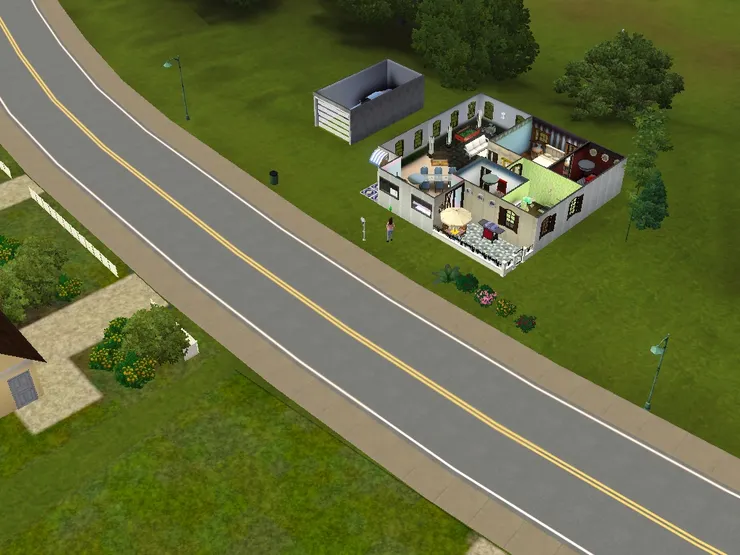 從前在路旁有個房子。