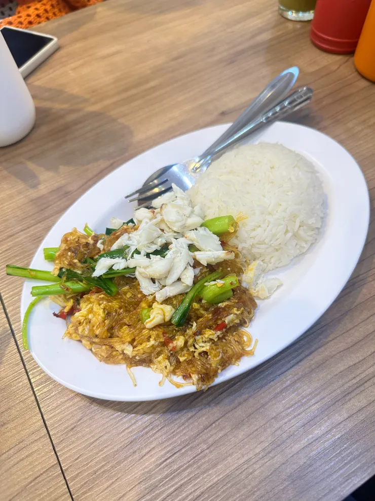 辣炒蟹肉粉絲蓋飯