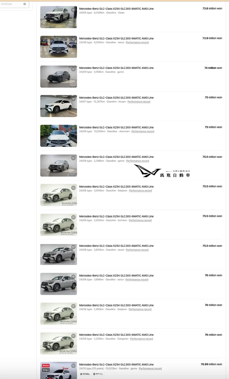 GLC300 AMG中古車價格