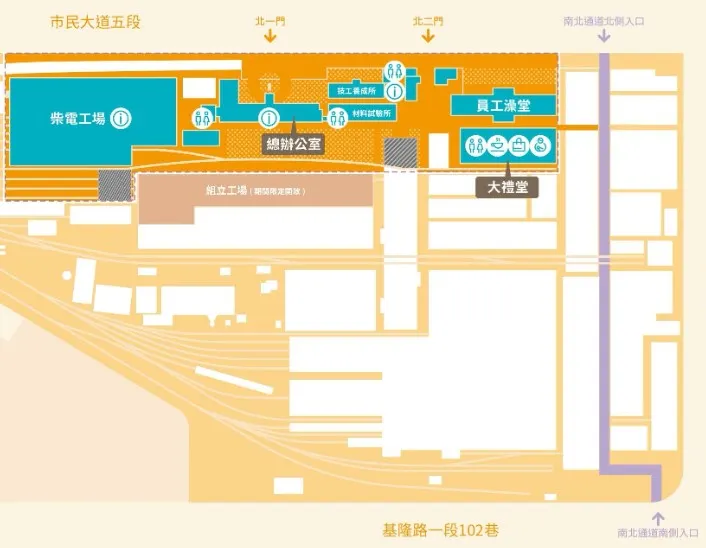 南北通道位置圖