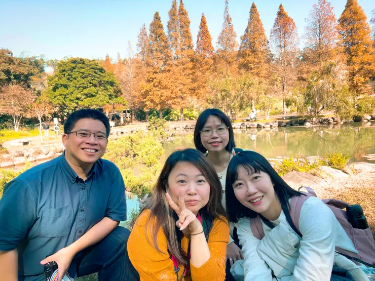 46 歲的我，與步履各成員在新竹六塘湖。