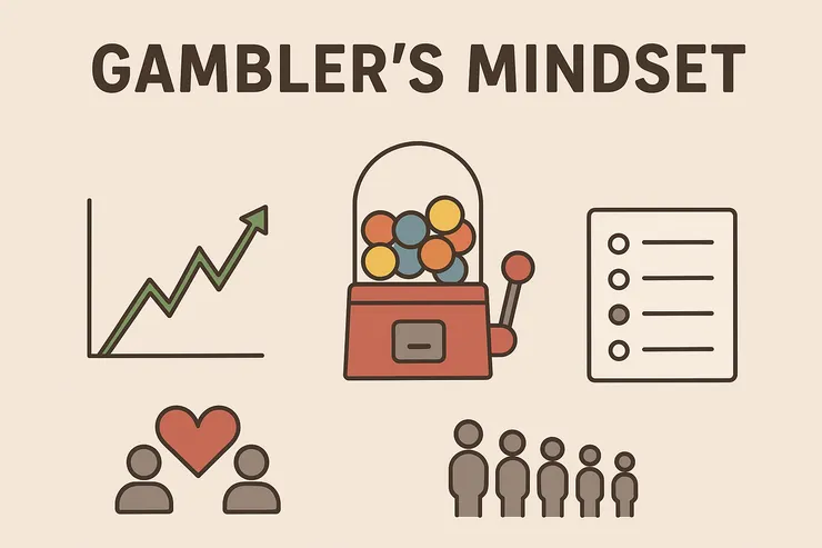 AI 生成內容示意圖 - 賭徒心態 日常事件舉例