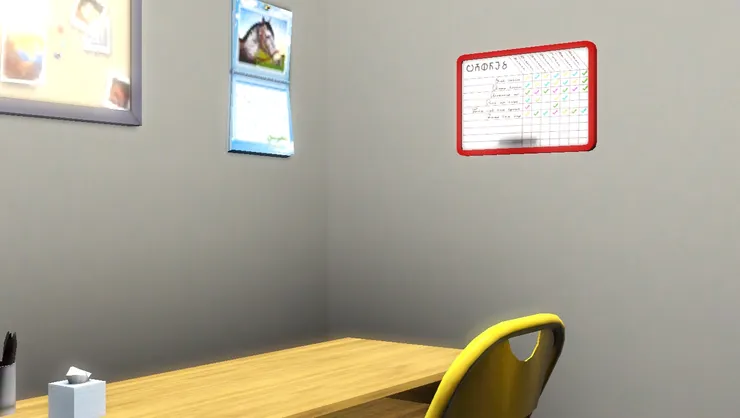 房間這一角放著書桌，抱歉吃飯和做文書都只能用這張桌子，地方不大嘛...