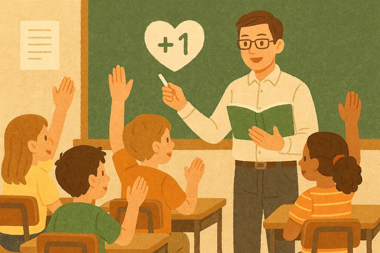 加分在老師心裡!(小昕咒語Copilot繪圖)