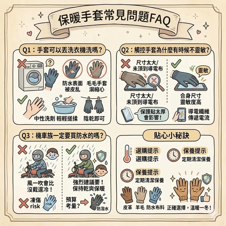 保暖手套常見問題FAQ