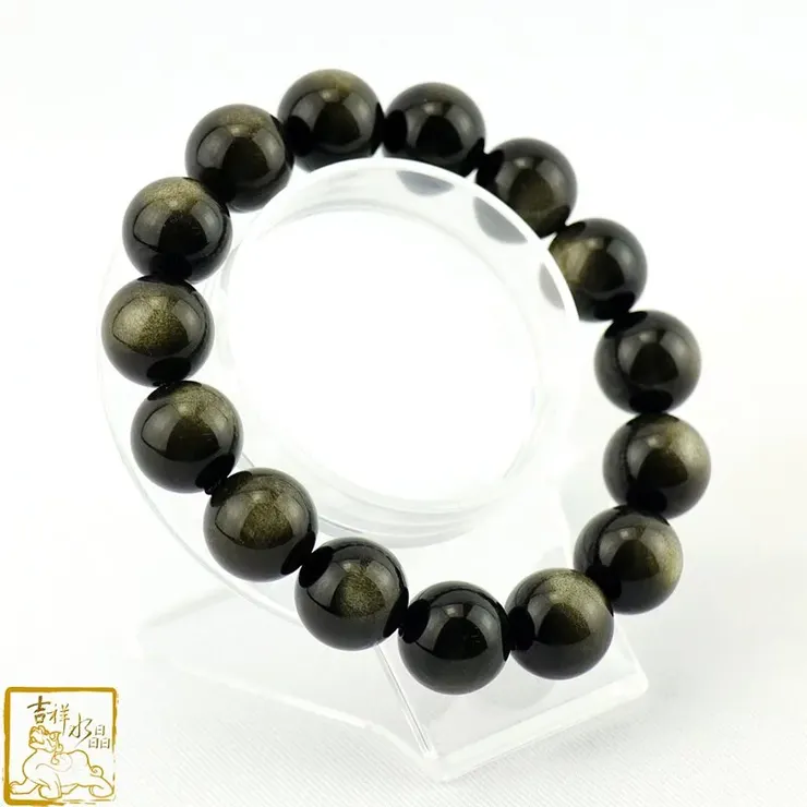 金沙黑曜手珠 排出負面能量 / 多尺寸可挑