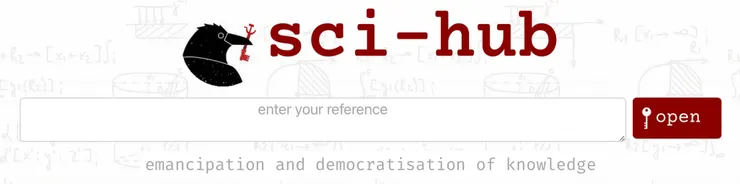 Sci-Hub現用網頁（2024截圖）