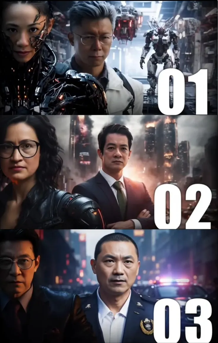 2024 台灣總統大選,3組 總統 副總統 候選人 〈AI繪圖〉