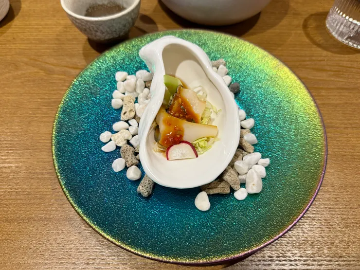 參色冷盤：五味原粒鮑片