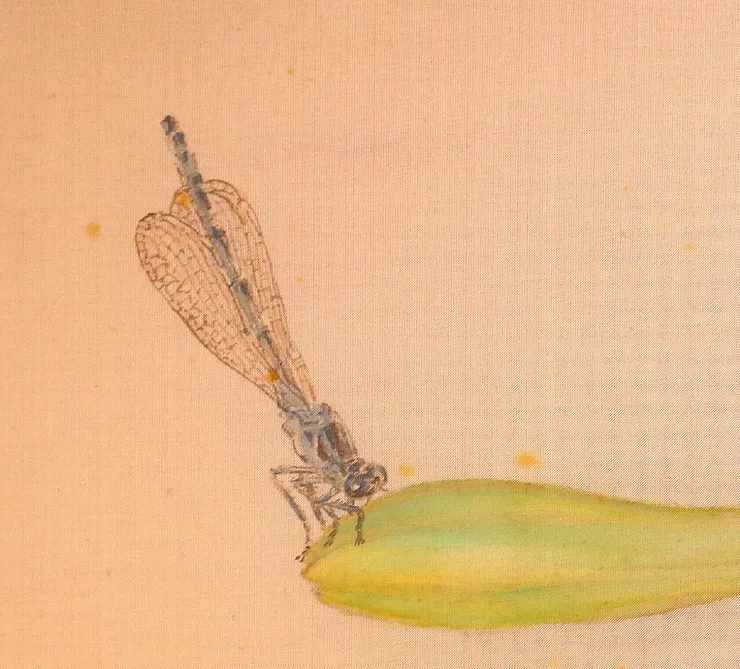 〈野地百合〉局部－蜻蜓