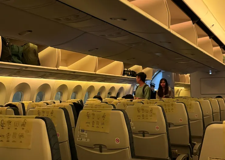 酷航的位置是三排三個座位