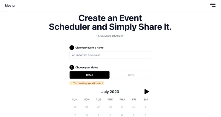 01 開啟 Meetor｜英文版面