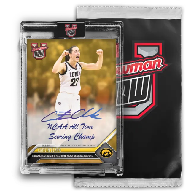 Iowa U 的Caitlin Clark 打破NCAA得分紀錄，親筆簽名卡