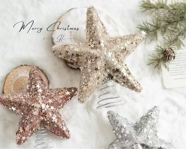 北歐風聖誕樹頂星