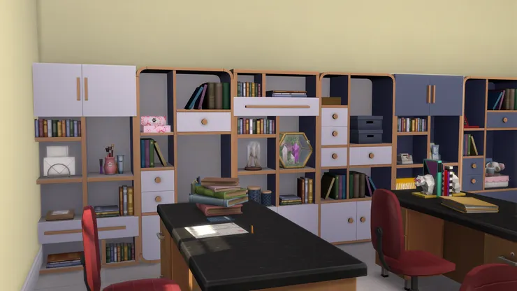 教員室另一邊是一組很巨型的櫃子。