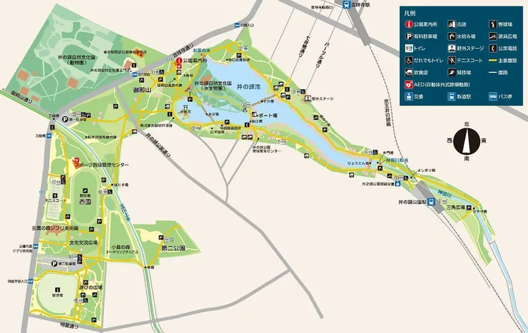 原圖出處：http://www.kensetsu.metro.tokyo.jp/seibuk/inokashira/annai.html