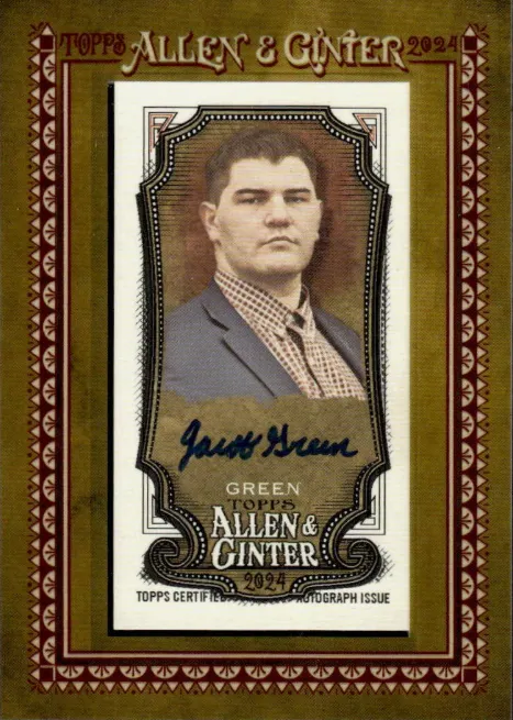 2024 Topps Allen & Ginter Employee Auto Jacob Green Framed Mini Autograph /10