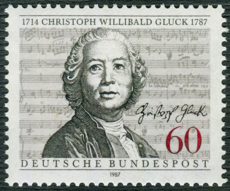 德國郵票,在Gluck 逝世200 週年所販售的