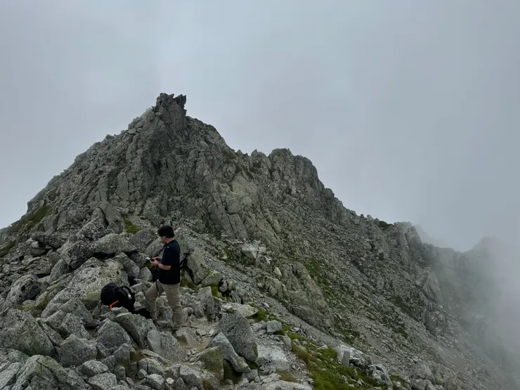 從這裡看富士折立的山頭