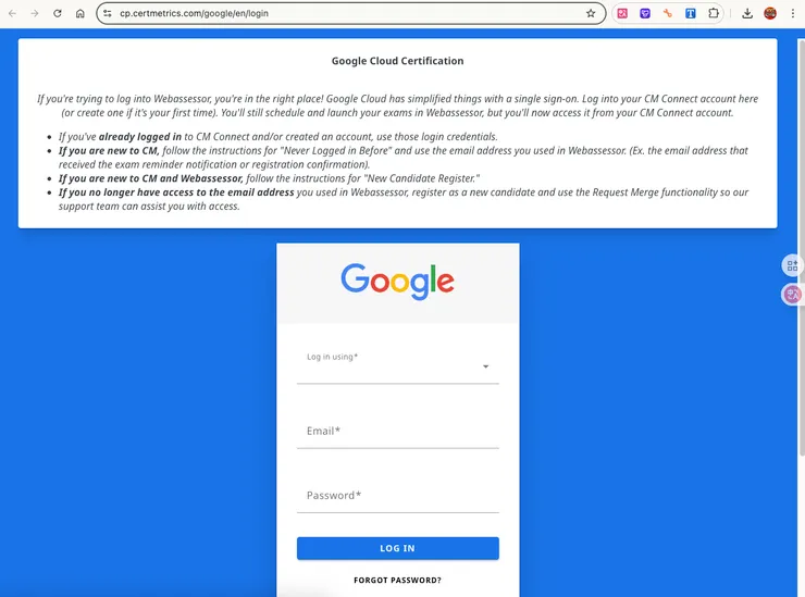Google Cloud Certification 的官方網站
