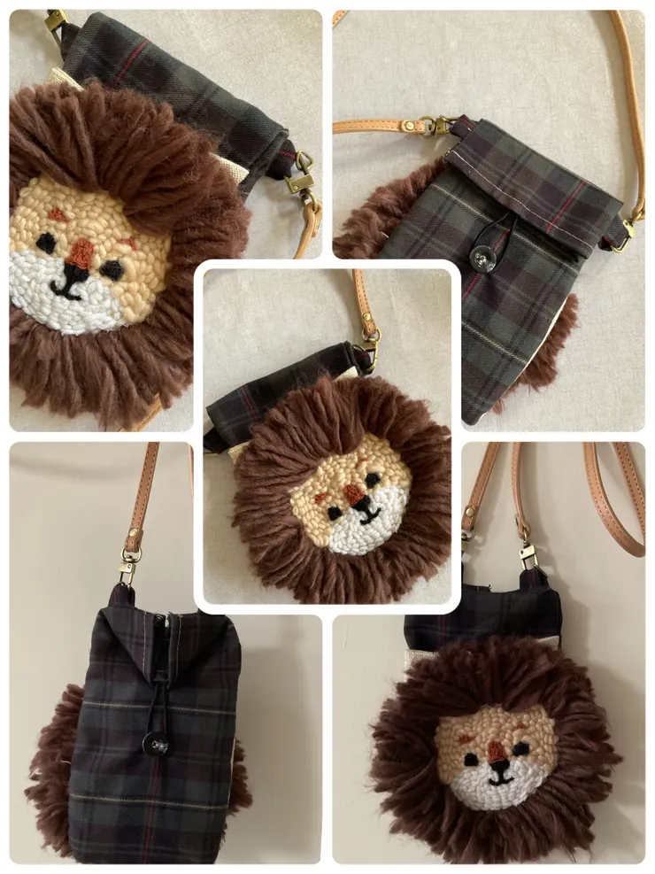 超搶眼的獅子頭手機小包！