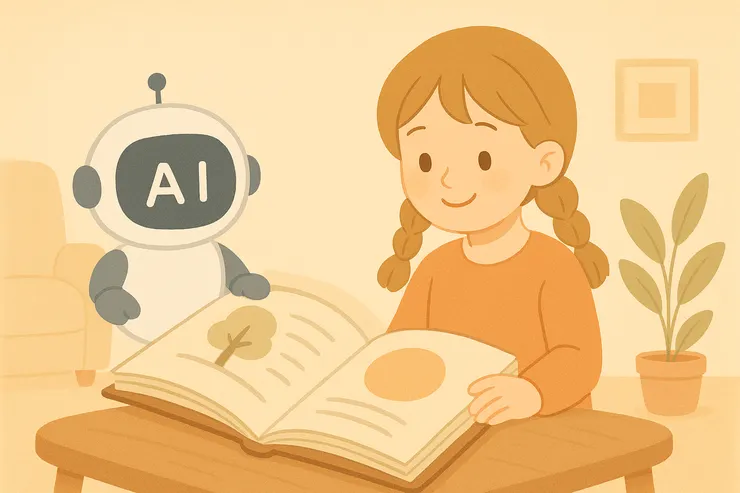 親子共讀時光,AI 幫忙挑書、教問問題,讓閱讀更有趣。