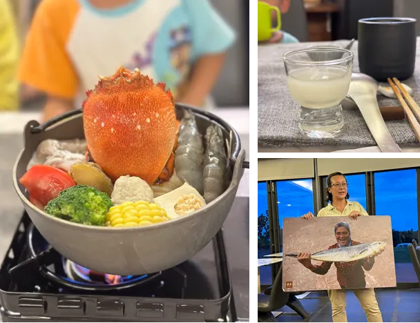 右上為管家招待的小米酒