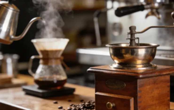 在咖啡界的權威共識中，「研磨質量決定了風味的上界」。手沖壺影響的是注水的穩定度