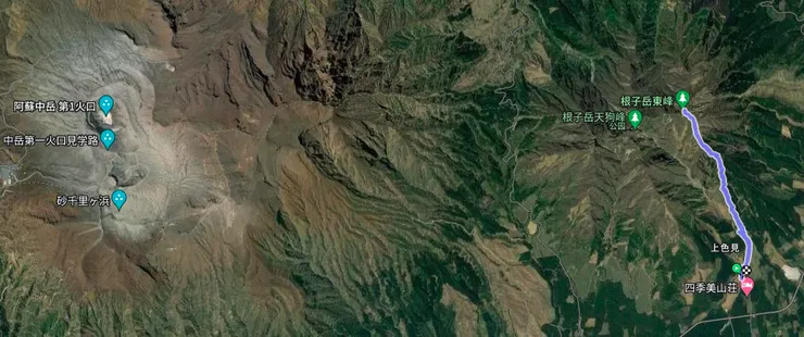 路線圖　及　阿蘇山位置