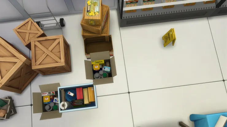 俯瞰待上架的貨物。