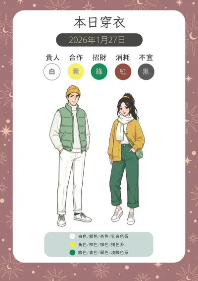 分享今日五行幸運顏色