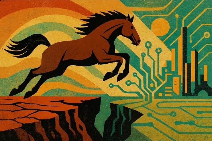 《院論》策馬跨越繁榮裂痕：地緣韌性與產業共融的年度新局（圖：使用AI工具生成）