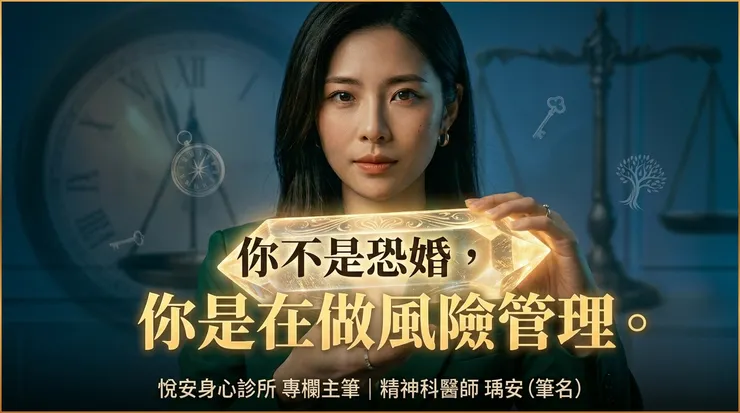 你不是恐婚,你是在做風險管理。 情緒調節研究指出,「認知重塑」——將威脅重新命名為可處理的問題——能讓你在更清醒的狀態下做選擇。