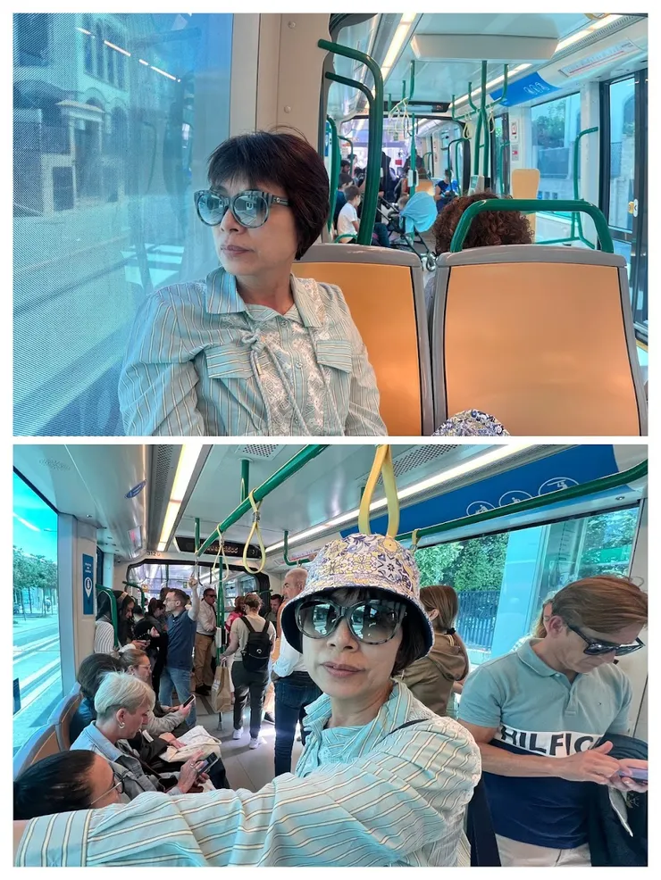 市中心搭輕軌乘客多，往郊區就有座位了。