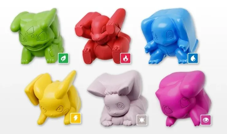 第一波登場的成員們！除了大家最愛的皮卡丘，還有小火龍、妙蛙種子等經典角色，每隻寶可夢骰子都是你的戰鬥夥伴。