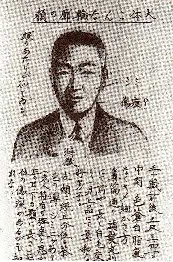 犯下帝銀事件兇手的畫像與描述