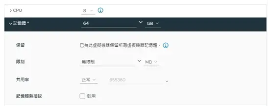 一定要把所有記憶體保留給伺服器