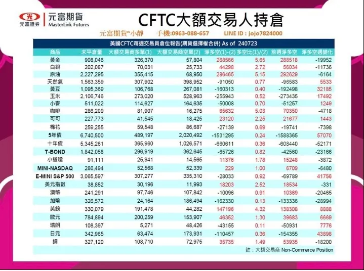 cftc大額交易人持倉