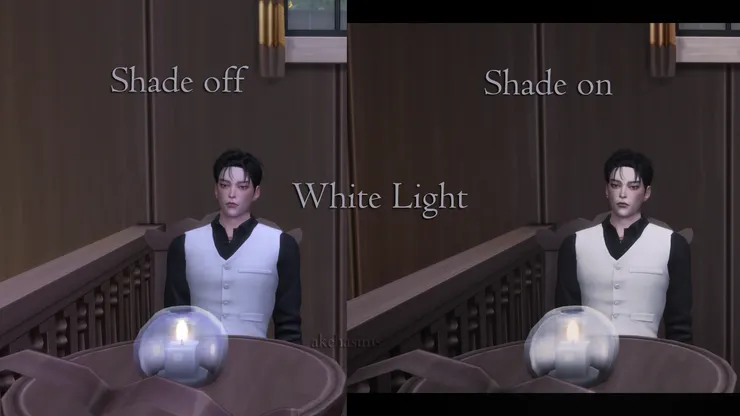 未調整遊戲燈光顏色套濾鏡的效果