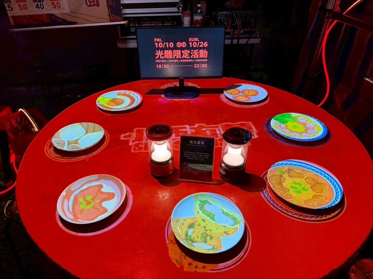 移動式食物光影投放