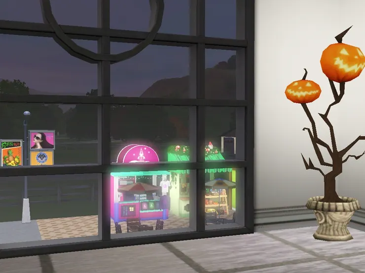 這邊的大窗能看到下面的攤檔。