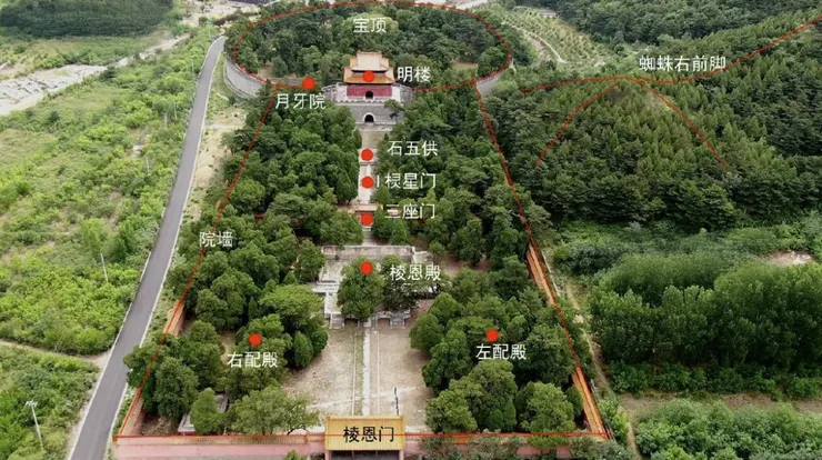 德陵陵寢建築鳥瞰