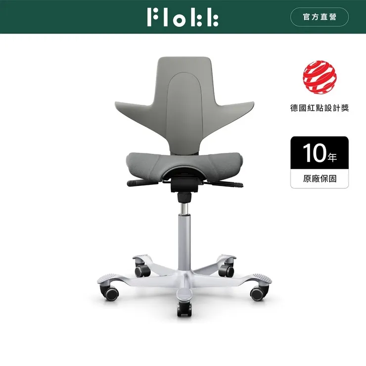 HAG Capisco Puls 黏土灰/銀色 人體工學椅